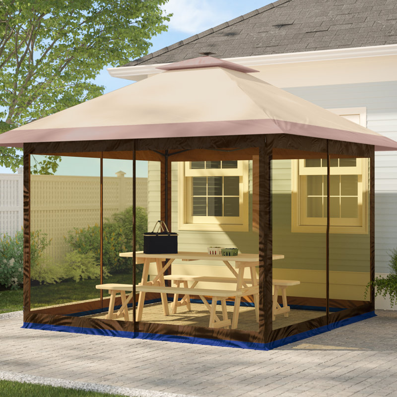 Suntime Fully Enclosed Canopy 12 Ft. W x 12 Ft. D Aluminum PopUp